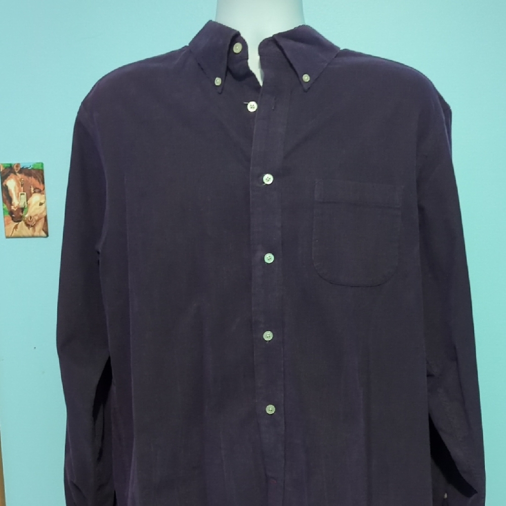 Daniel Cremieux Classic Men's Dark Purple Button-Down Shirt